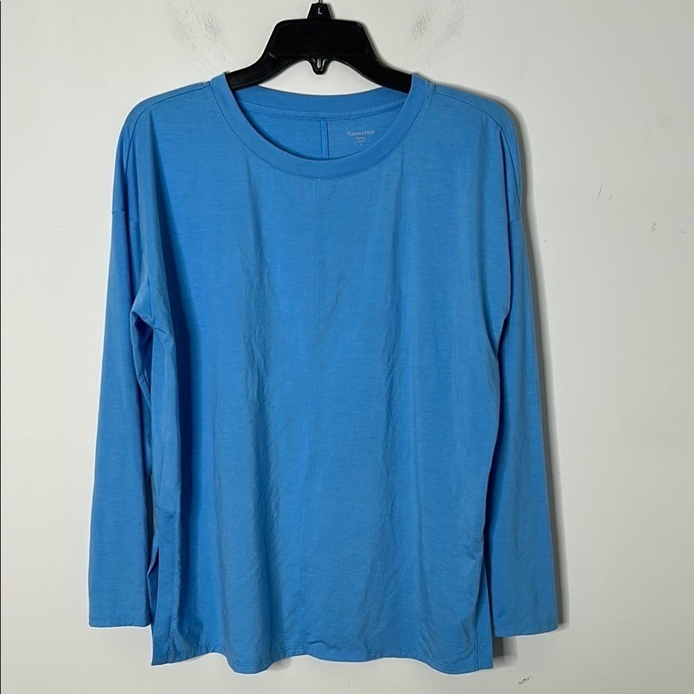 Garnet Hill Blue Boxy Tunic Tee